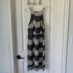 Kensie Black & White Lace Sleeveless Dress